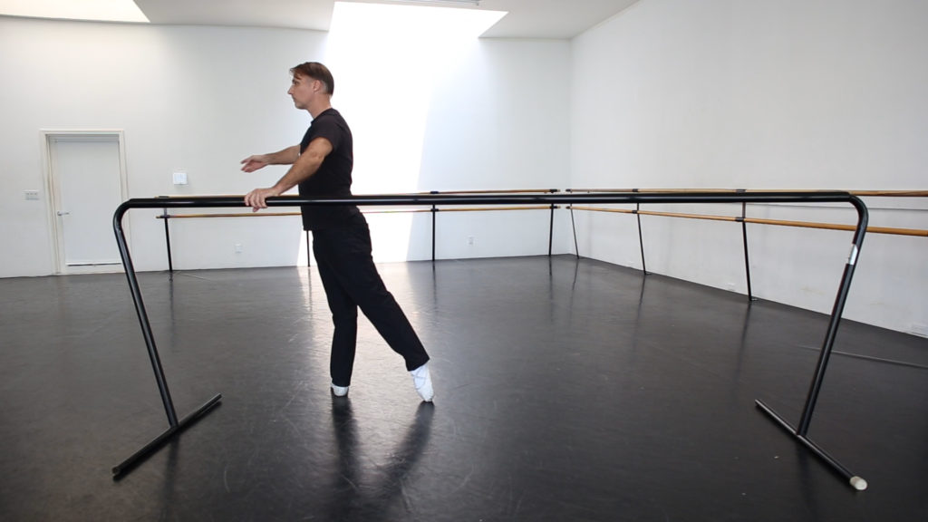 Proper ballet barre arm placement