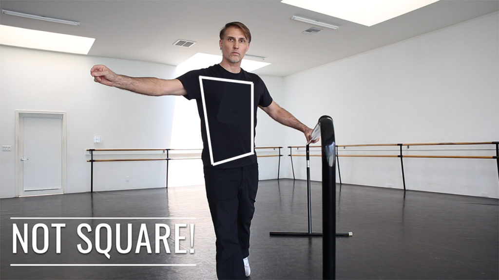 A distorted ballet square